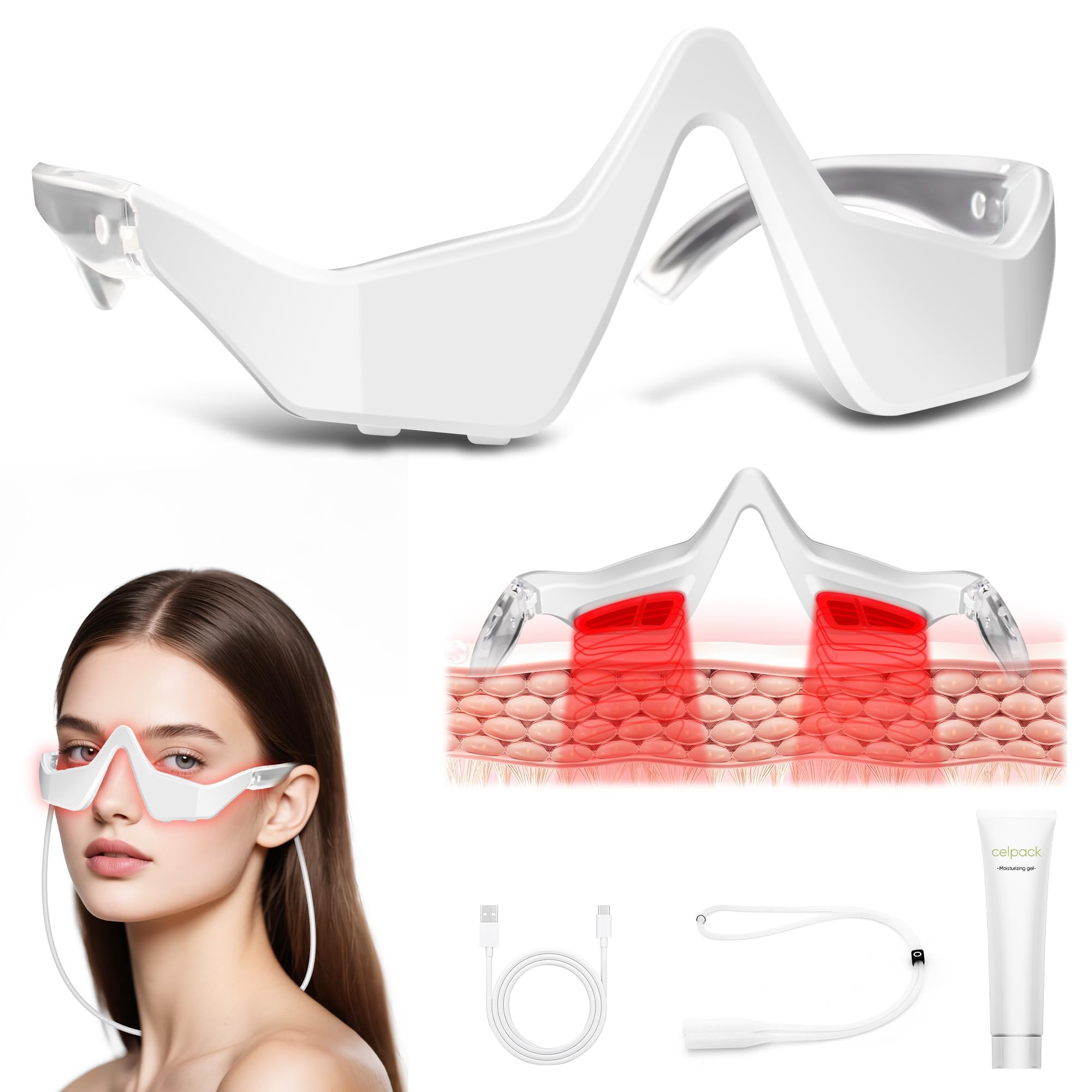Light Therapy Glasses - Occhiali Massaggianti per Occhi con Luce