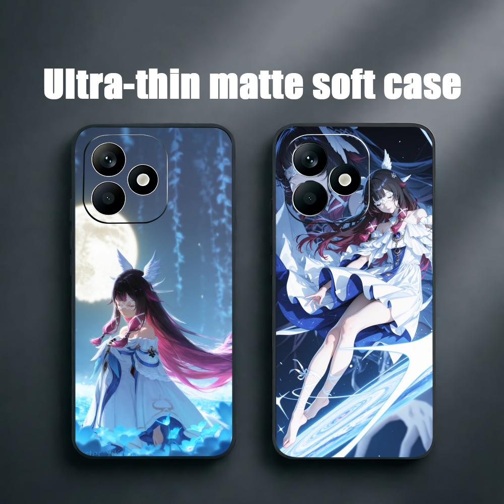 Xiaomi Redmi Note 14 - Cover Morbida Nera per Telefono Genshin
